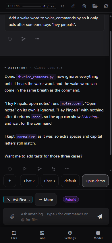 The same HyperRelay chat open on a phone